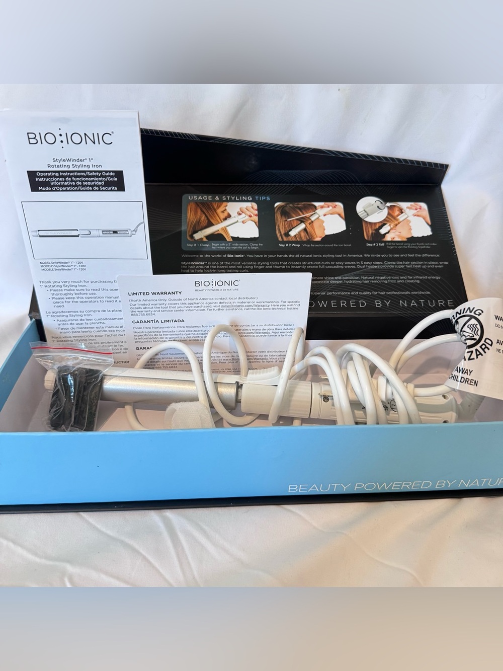 Bio Ionic StyleWinder Pro Rotating Styling Iron - White - Picture 9 of 9